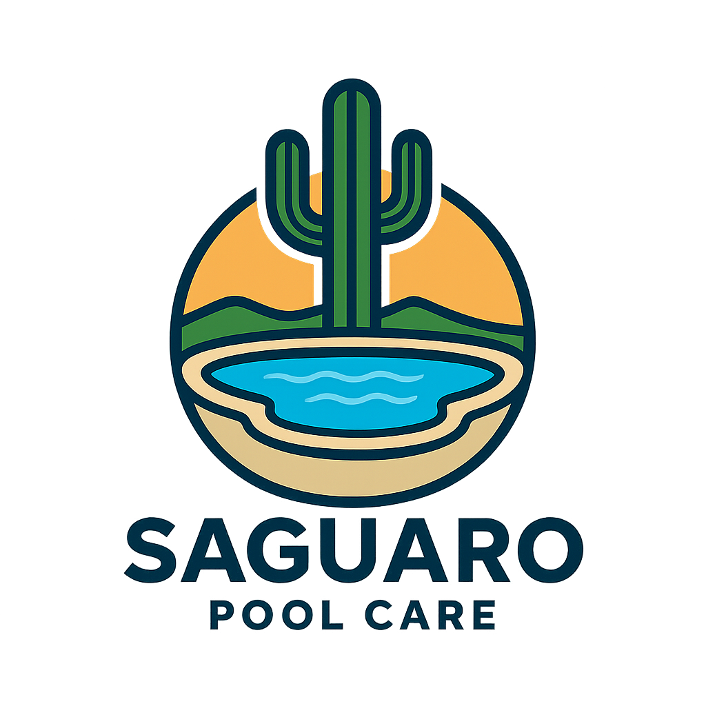 Saguaro cactus and pool mark